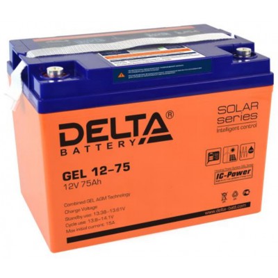 AGM аккумулятор Delta GEL 12-75